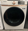 Samsung DVE50BG8300E 27 Inch Electric Dryer with 7.5 cu. ft. Capacity, Steam Sanitize+, Sensor Dry, Vent Sensor, Smart Care, Wi-Fi, 21 Drying Cycles, Quick Dry, Wrinkle Prevent, ADA Compliant, and ENERGY STAR® Certified: Ivory