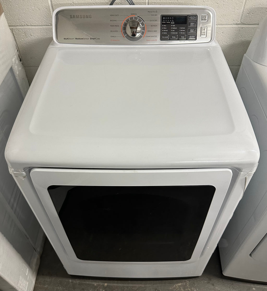 Samsung DVE50M7450W 27 Inch Electric Dryer with Multi Steam