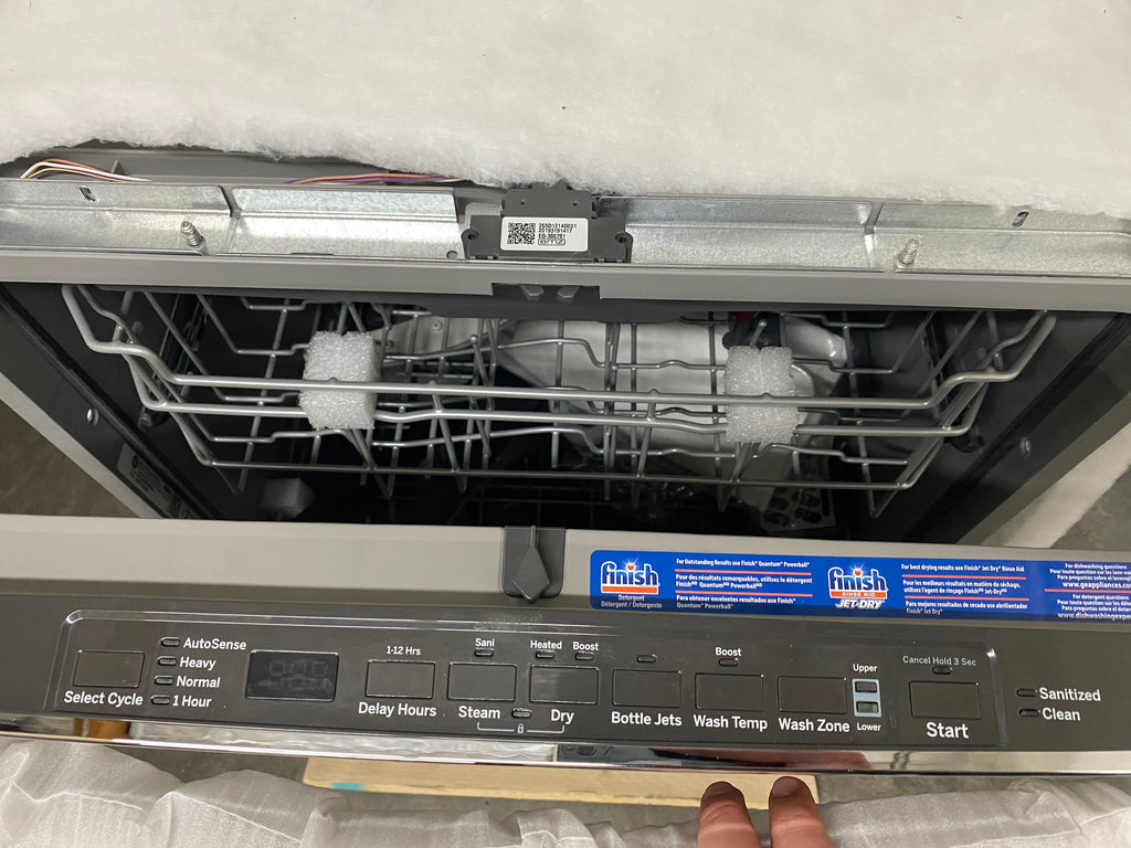 GE GDT630PMMES 24 Inch Fully Integrated Stainless Steel Built-In Dishwasher with Up to 16 Place Settings, 3-Level Wash System, 4 Bottle Wash Jets, Silverwave-Dedicated Jets, Dry Boost, Steam Prewash: Slate