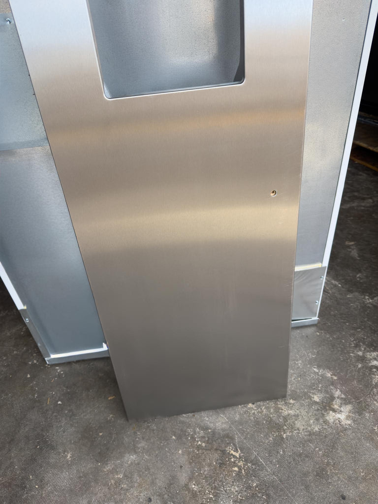 Thermador  TFL18ID800 18 Inch Flat Stainless Steel Door Panel for External Dispenser and Thermador  TFL30IR800 30 Inch Flat Stainless Steel Door Panel(For Use with Handle)