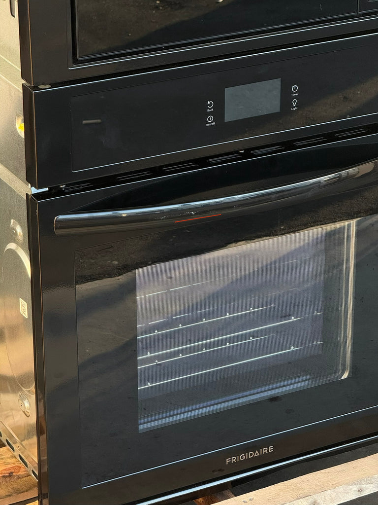 Frigidaire FCWM2727AB 27 Inch Combination Electric Wall Oven with 5.4 Cu. Ft. Total Capacity, Fan Convection, Self Clean, Sensor Cook, Cook Time Setting, Convection Bake, Microwave Cooking, Add 30 Seconds, Sabbath Mode, and Star-K Certified: Black