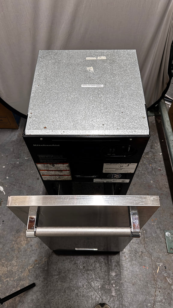 KitchenAid KTTS505ESS 15 Inch Built-In Fully Integrated Trash Compactor with 1.4 cu. ft. Capacity, 1/3 HP, 5:1 Compaction Ratio, Whisper Quiet Plus and Odor Management System: Stainless Steel