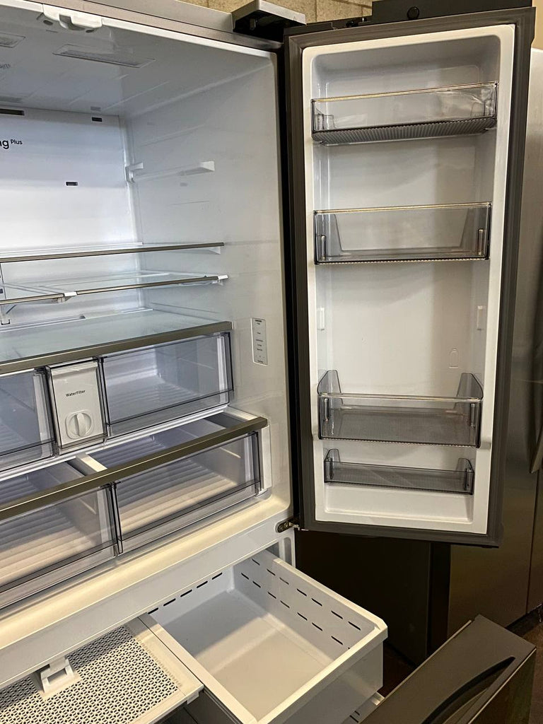Samsung BESPOKE RF30BB6200QL 36 Inch Smart French Door Refrigerator with 30 cu. ft. Total Capacity, AutoFill Pitcher, Dual Auto Ice Maker, Wi-Fi Enabled, Customizable Door Colors, Certified: Stainless Steel - All Panels