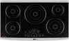 LG Studio LSCE365ST 36 Inch Smoothtop Electric Cooktop with 5 Elements, Steady Heat Elements, Dual & Triple Elements, Bridge Element, SmoothTouch™ Controls, Hot Surface Indicator, and ADA Compliant