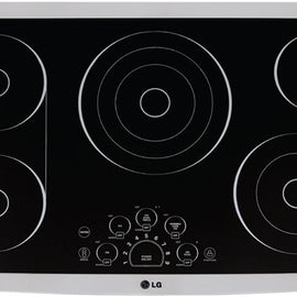 LG Studio LSCE365ST 36 Inch Smoothtop Electric Cooktop with 5 Elements, Steady Heat Elements, Dual & Triple Elements, Bridge Element, SmoothTouch™ Controls, Hot Surface Indicator, and ADA Compliant