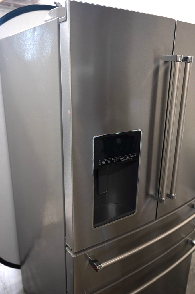 KitchenAid  KRMF536RPS 36 Inch Freestanding French Door Refrigerator with 26.2 Cu. Ft. Total Capacity, External Water & Ice Dispenser, FreshChill Drawer, Preserv® Food Care System and FreshFlow, Air Filter: PrintShield: Stainless Steel