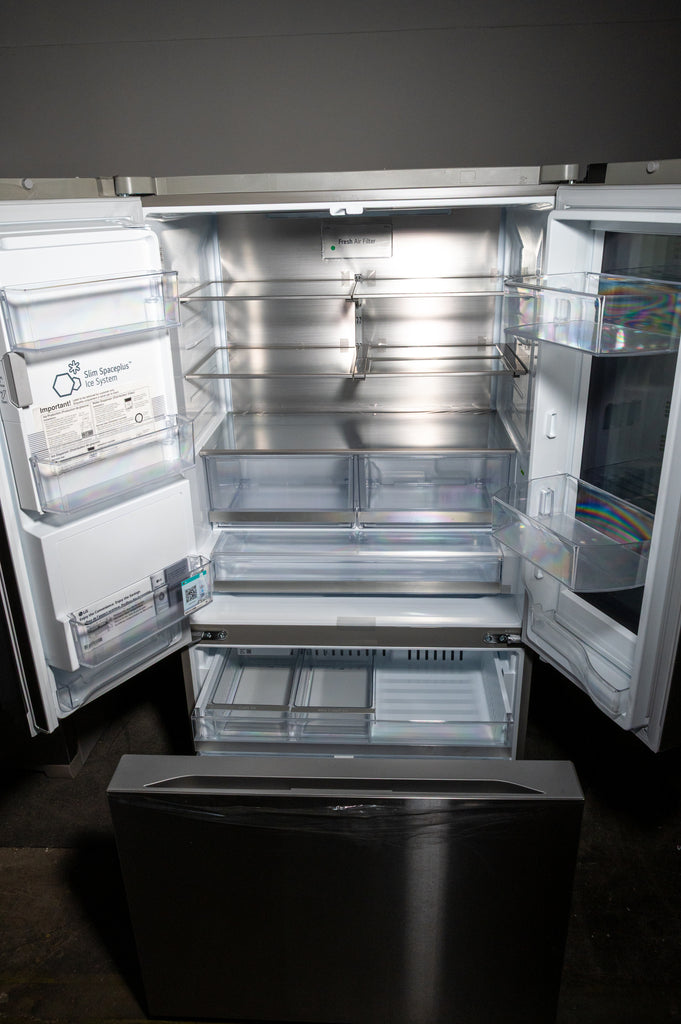 LG LRYKC2606S 36 Inch Counter-Depth MAX™ Smart French Door Refrigerator with 26 Cu. Ft. Capacity, 4 Split Shelves, UVnano™ Dispenser, 3 Ice Maker, and ADA Compliant: PrintProof™ Stainless Steel