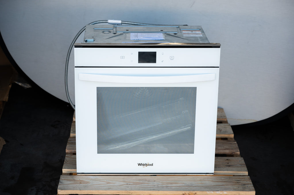 Whirlpool  WOS52ES4MW 24 Inch Single Electric Smart Wall Oven with 2.9 cu. ft. Total Capacity, True Convection, Self-Clean, Frozen Bake™, Assisted Cooking, Remote Start, Control Lock, WiFi, and Scan-to-Connect Technology: White