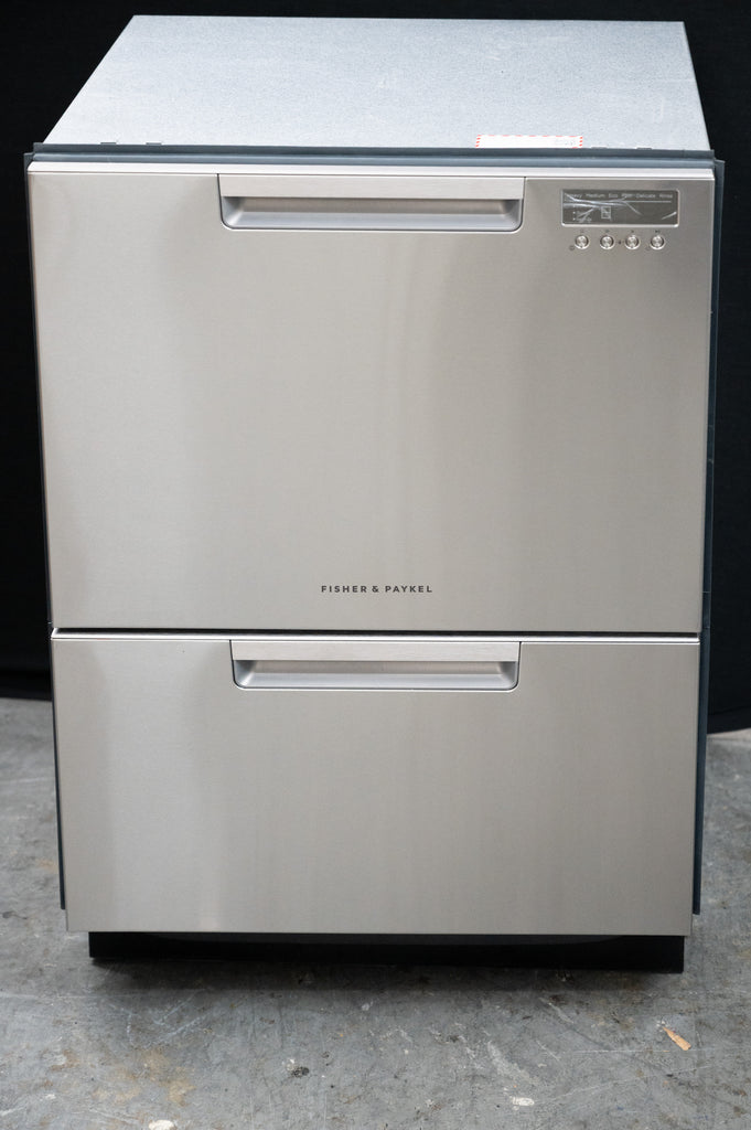 Fisher & Paykel DishDrawer Series DD24DCTX9N 24 Inch Full Console Double DishDrawer with 14 Place Setting Capacity, 15 Wash Cycles, 3 Wash Modifiers, 6 Wash Programs, Sanitize, Cutlery Basket, Child Lock, Silence Rating of 44 dBA: Stainless Steel