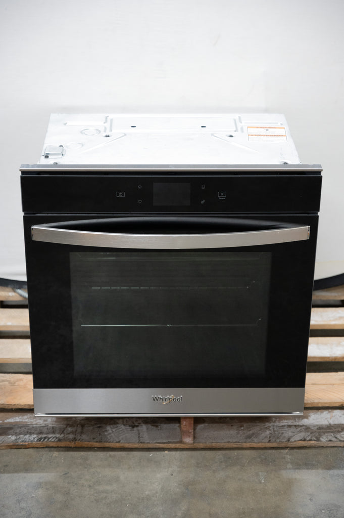 Whirlpool  WOS52ES4MZ 24 Inch Single Smart Electric Wall Oven with 2.9 Cu. Ft. Capacity, True Convection, Frozen Bake™, Self-Clean, Assisted Cooking, Remote Start, Hidden Bake Element, Control Lock, WiFi, Scan-to-Connect Technology: Stainless Steel