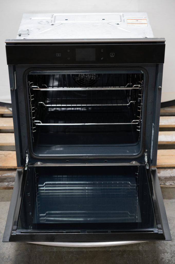 Whirlpool  WOS52ES4MZ 24 Inch Single Smart Electric Wall Oven with 2.9 Cu. Ft. Capacity, True Convection, Frozen Bake™, Self-Clean, Assisted Cooking, Remote Start, Hidden Bake Element, Control Lock, WiFi, Scan-to-Connect Technology: Stainless Steel
