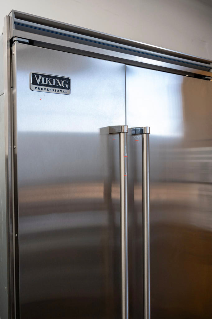 Viking 5 Series  VCSB5423SS 42 Inch Counter Depth Built-In Side by Side Refrigerator with 25.32 Cu. Ft. Total Capacity, ProChill™ Temperature Management, Spillproof Plus™ Shelves, LED Lighting, Ice Maker, Sabbath Mode: Stainless Steel