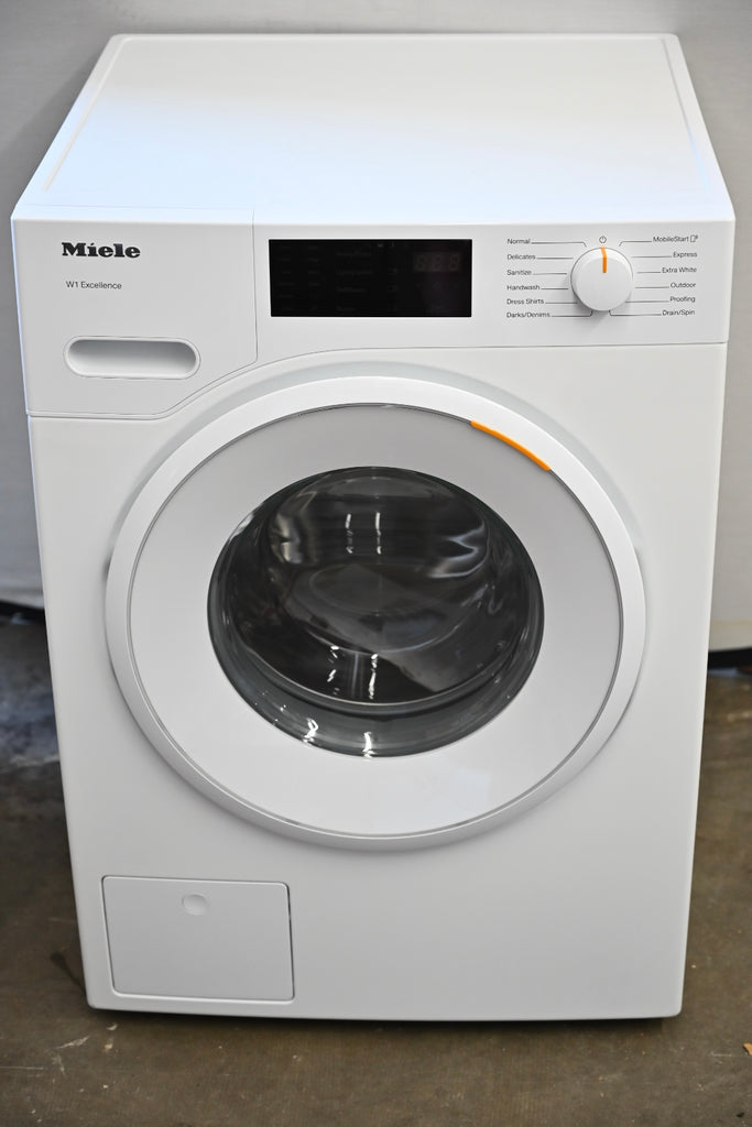 Miele Classic WXD160 WCS 24 Inch Front Load Smart Washer with 2.26 Cu. Ft. Capacity, Honeycomb™ Drum, DirectSensor User Interface, WiFiConn@ct, Mobile Control, CapDos, Add Laundry, 1600 RPM Spin Speed, 11 Wash Programs, Sanitize,  SoftSteam: Lotus White