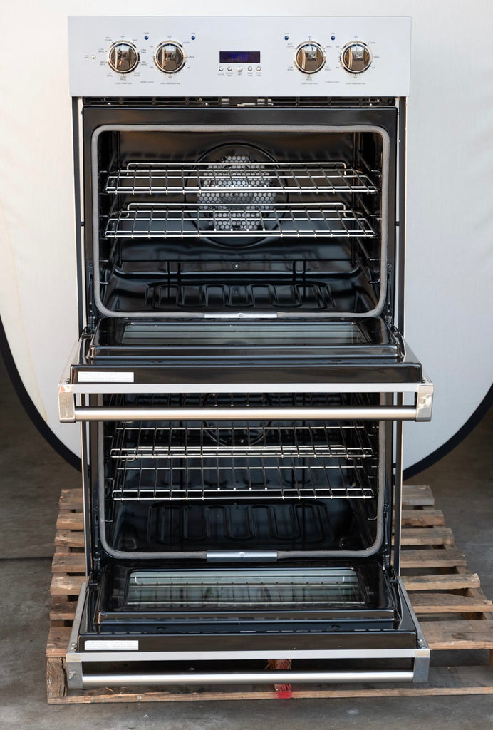 Viking 5 Series  VDOE130SS 30 Inch Built-In Double Electric Wall Oven with 8.6 cu. ft. Total Capacity, TruConvec™, Vari-Speed Dual Flow™, Rapid Ready™ Preheat, TruGlide™ Racks and 10-Pass Broiler: Stainless Steel