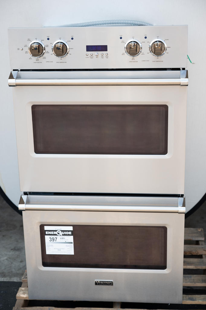 Viking 5 Series  VDOE130SS 30 Inch Built-In Double Electric Wall Oven with 8.6 cu. ft. Total Capacity, TruConvec™, Vari-Speed Dual Flow™, Rapid Ready™ Preheat, TruGlide™ Racks and 10-Pass Broiler: Stainless Steel