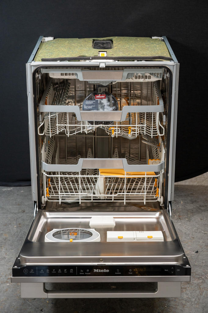 Miele Series G 7766 SCVi SF 24 Inch Built-In Fully Integrated Dishwasher with 16 Place Setting Capacity, 13 Program Cycles, 39/37 dBA, WifiConn@ct, EcoPower, 3D MultiFlex Cutlery, DirectSensor, Remote, BrilliantLight, Water Softener: Clean Touch Steel