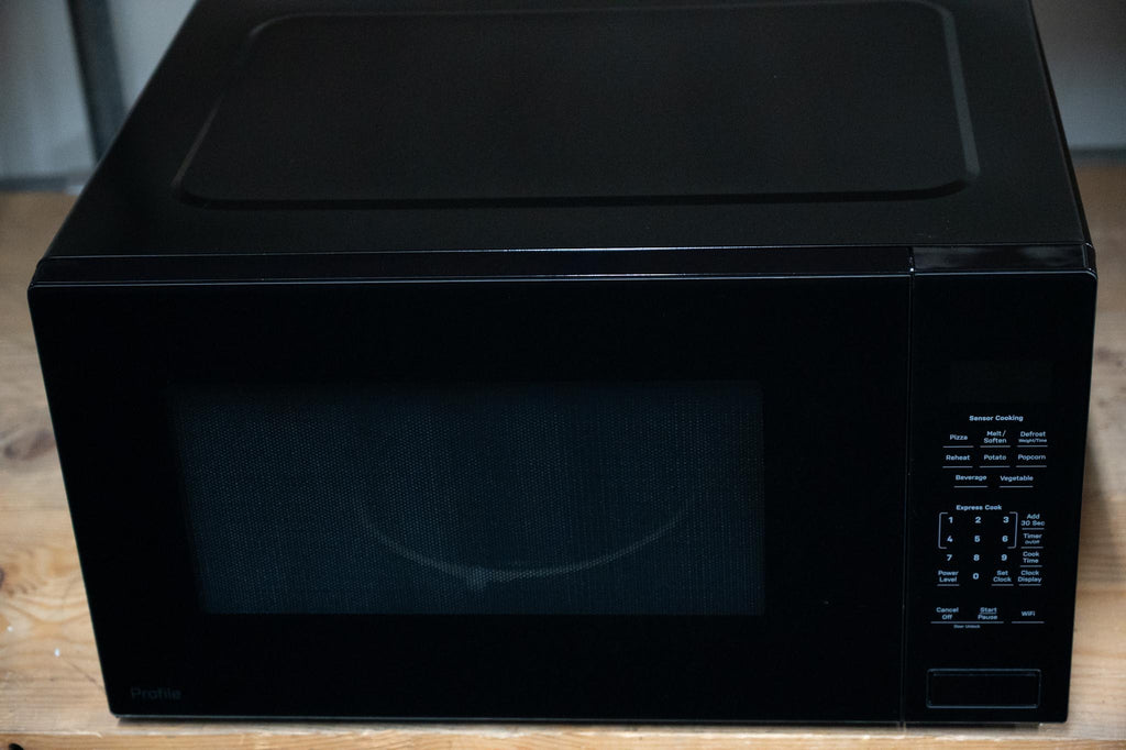 GE Profile PCWK22U1WBB 2.2 cu. ft. Built-In Microwave Oven with 1,100 Watts, Scan-to-Cook Technology, Weight/Time Defrost, Glass Turntable, ADA Compliant, and Optional Trim Kit (Sold Separately): Black