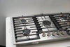 Bosch 500 Series  NGM5659UC 36 Inch Gas Cooktop with 5 Sealed Burners, Continuous Cast Iron Grates, OptiSim® Burner, Distinctive Red LED Light, One-Piece Stainless Steel Design, and ADA Compliant: Stainless Steel