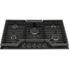 Frigidaire Gallery Series GCCG3648AB 36 Inch Gas Cooktop with 5 Sealed Burners, Quick Boil Burner, Simmer Burner, Continuous Grates, Backlit LED Knobs, and ADA Compliant: Black