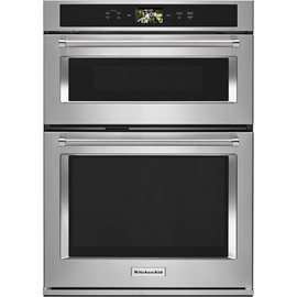 KitchenAid KOCE900HSS 30 Inch Smart Combination Wall Oven with Even-Heat™ True Convection, 5.0 Cu. Ft. Oven Capacity, 1.4 Cu. Ft. Microwave Capacity, Smart Oven+, Wifi, Recipe Guide Mode, CrispWave™ SpeedCook Technology, Sabbath Mode: Stainless Steel