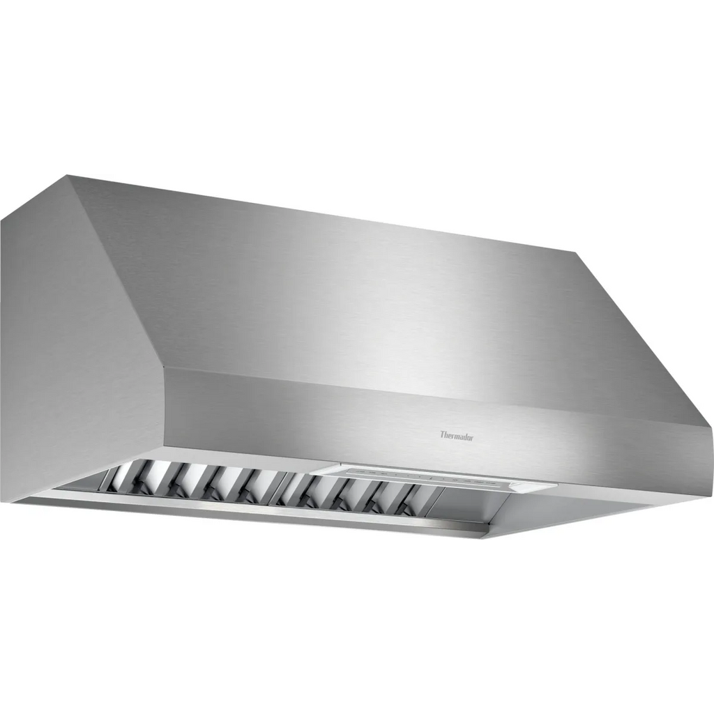 Thermador Professional Series PH36GWS 36 Inch Wall Mount Smart Range Hood with 4-Speed, Blower (Sold Separately), LED Lighting, Commercial Style Baffle Filter, and Infrared Heat Lamps