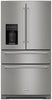 KitchenAid  KRMF536RPS 36 Inch Freestanding French Door Refrigerator with 26.2 Cu. Ft. Total Capacity, External Water & Ice Dispenser, FreshChill Drawer, Preserv® Food Care System and FreshFlow, Air Filter: PrintShield: Stainless Steel