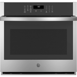 GE  JTS3000SNSS 30 Inch Electric Single Wall Oven with Scan-to-Cook, WiFi, Glass Touch Controls, Steam Self-Clean, Heavy-Duty Racks, 10-Pass Bake Element, 8-Pass Broil Element, Sabbath Mode, ADA Compliant, and UL Certified: Stainless Steel