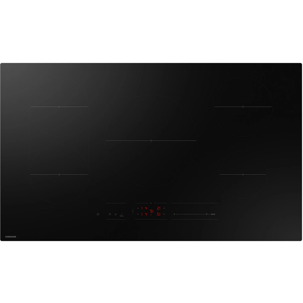 Samsung  CC70F36S2D 36 Inch Width Induction Cooktop with 5 Induction Burners, Digital Touch Controls, Anti-Scratch Matte Glass Cooktop, 4.3kW Power Burner, Sync Burner, Wi-Fi, Hot Surface Indicator, Simmer Function, Safety Shutoff, ADA Compliant: Black