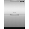 Fisher & Paykel Series 7 DD24DAX9 N 24 Inch Full Console Double DishDrawer™ with 14 Place Setting Capacity, 6 Wash Cycles, 6 Wash Programs, 45 dBA Silence Rating, Cutlery Basket, Easy Load, SmartDrive™ Technology, Ergonomic, ADA Compliant: Stainless Steel