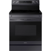 Samsung NE63A6511SG 30 Inch Freestanding Electric Smart Range with 5 Smoothtop Elements, 6.3 Cu. Ft. Capacity, Storage Drawer, Convection, No-Preheat Air Fry, Self+Steam Clean, Wi-Fi & Voice Enabled, Rapid Boil: Fingerprint Resistant Black Stainless Steel