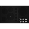 KitchenAid  KCED606GBL 36 Inch Electric Downdraft Cooktop with 5 Elements, Ceramic-Glass Surface, Downdraft Ventilation, Even-Heat Ultra Element, 300 CFM Exhaust, 3-Speed Fan Control, CookShield Finish, Double-Ring Element, Hot-Surface Indicator: Black