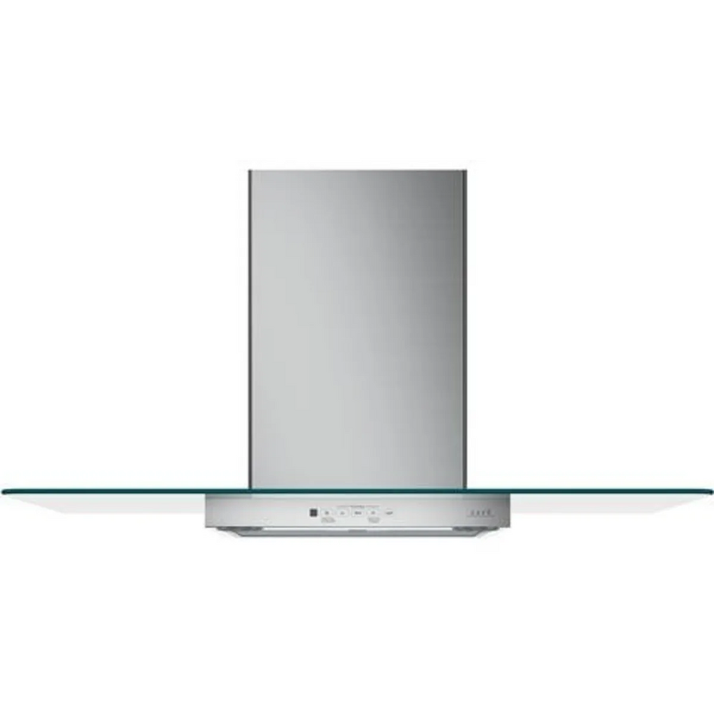 Cafe  CVW73612MSS 36 Inch Wall-Mount Glass Canopy Chimney Hood with 350 CFM Venting System, Electronic Backlit Controls, Dual Halogen Lighting, Night Light, Convertible Options, Optional Remote and Auto Off: Stainless Steel