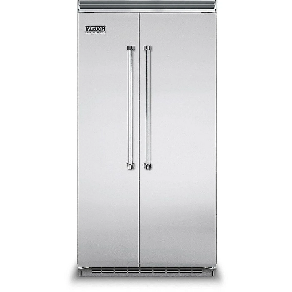 Viking 5 Series  VCSB5423SS 42 Inch Counter Depth Built-In Side by Side Refrigerator with 25.32 Cu. Ft. Total Capacity, ProChill™ Temperature Management, Spillproof Plus™ Shelves, LED Lighting, Ice Maker, Sabbath Mode: Stainless Steel