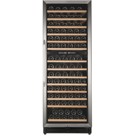 Avanti  WCF148DE3S 24 Inch Freestanding Wine Cooler with 148 Bottle Capacity, 14 Full Extension Wood Shelves, Door Lock, Dual Temperature Zones, and ADA Compliant