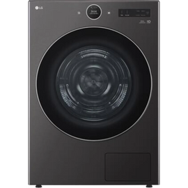 LG  DLHC5502B 27 Inch Smart Electric Ventless Dryer with 7.8 cu ft Mega Capacity,Dual Inverter Heat Pump, 23 Cycles, AI Sensor Dry, ThinQ, Auto Cleaning Condenser, NeveRust® Stainless Steel Drum, and Energy Star Certified: Black Steel