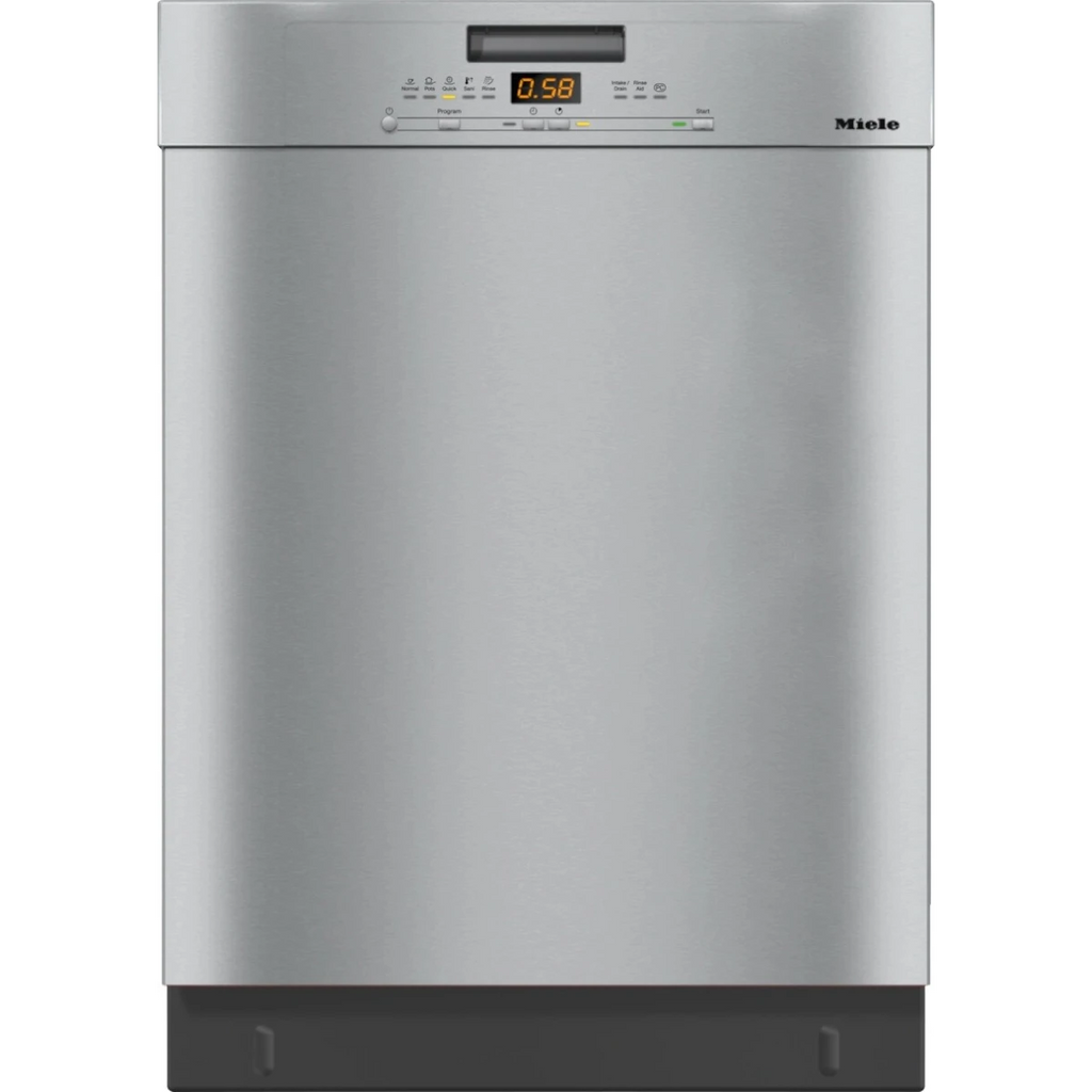 Miele  G 5008 SCU 24 Inch Built-In Full Console Dishwasher with 16 Place Settings, 44 dBA, 5 Wash Cycles, 3 Wash Options, 3rd Rack, ComfortClose Door, Delay Start, Recessed Handle and Energy Star Certified: Stainless Steel