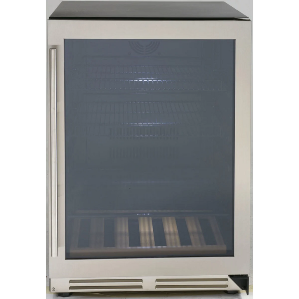 Avanti Designer  BCF54S3S 24 Inch Beverage Center with 5.9 cu. ft. Capacity, 2 Adjustable Wire Shelves, 1 Adjustable Glass Shelf, 1 Wooden Shelf, Interior Lighting and Reversible Door
