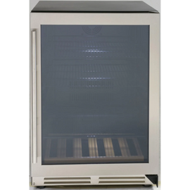 Avanti Designer  BCF54S3S 24 Inch Beverage Center with 5.9 cu. ft. Capacity, 2 Adjustable Wire Shelves, 1 Adjustable Glass Shelf, 1 Wooden Shelf, Interior Lighting and Reversible Door