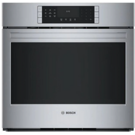 Bosch 800 Series HBL8454UC 30 Inch Single Convection Smart Electric Wall Oven with 4.6 Cu. Ft. Oven Capacity, Self Clean, Home Connect™, Air Fry, Roast, Warm, Proof Dough, Temperature Probe, Fast Preheat, Sabbath Mode, cCSAus, Star-K, ADA: Stainless Steel