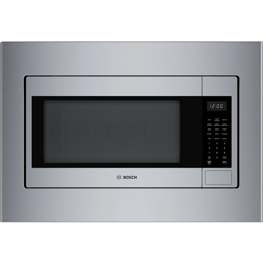 Bosch 300 Series HMB30155UC 24 Inch Built-In Microwave Oven with 2.1 cu. ft. Capacity, Sensor Detection, 1000 Watts Microwave Power, 10 Power Levels, 10 Cooking Modes, and Door Lock: Stainless Steel