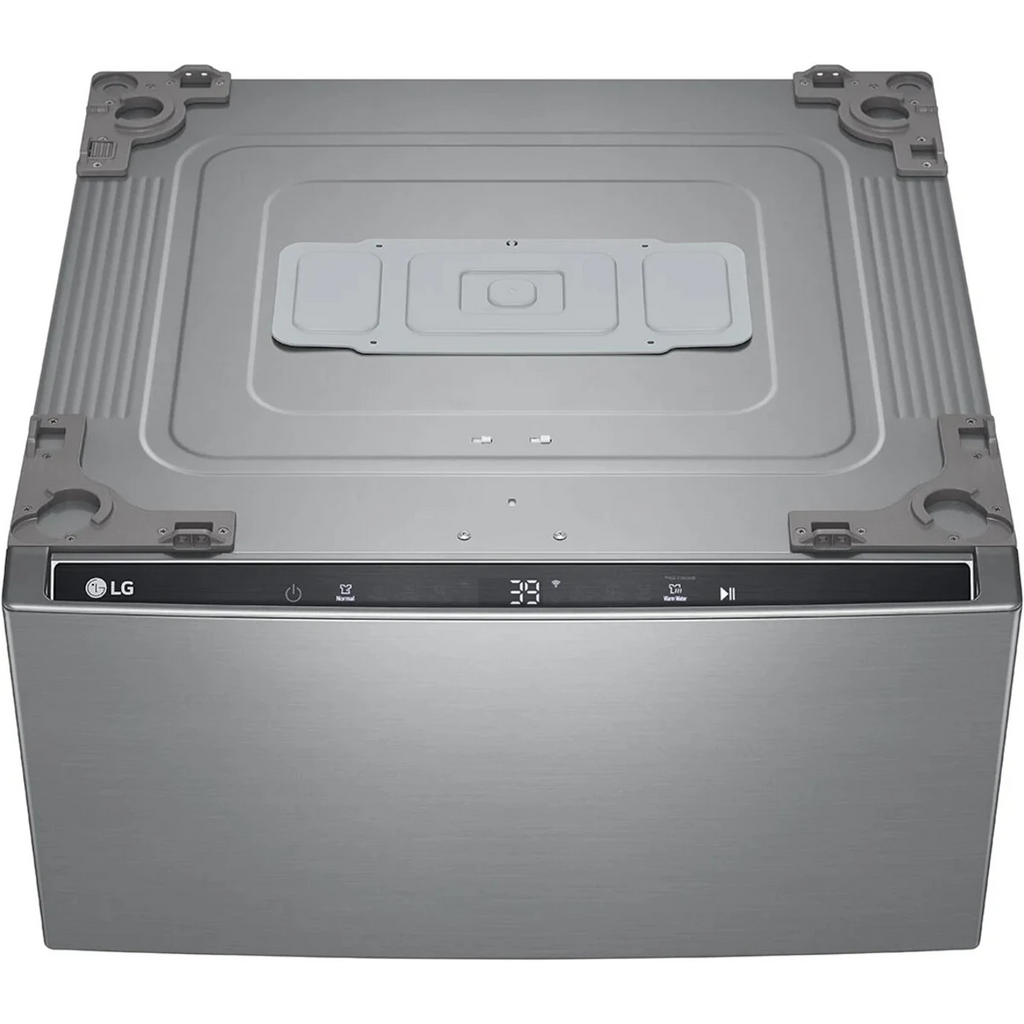 LG  WD300CV 27 Inch SideKick™ Pedestal Washer with 1.0 cu. ft. Capacity, NeveRust® Stainless Steel Tub, Electronic Control Panel, Wi-Fi, SmartDiagnosis™, 6 Wash Programs, Control Lock, Rinse + Spin, and Remote Start: Graphite Steel