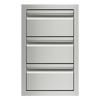 Wolf 827606 13 Inch Stainless Steel Triple Drawer Storage: Stainless Steel