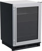 Marvel MLBV024SG01B 24 Inch Built-In Undercounter Beverage Center with 5.7 Cu. Ft. Capacity, Air Cooling Technology, 3 Adjustable Flat Glass Shelves, Reversible Glass Door, LED Interior Lighting: Stainless Steel Frame Glass