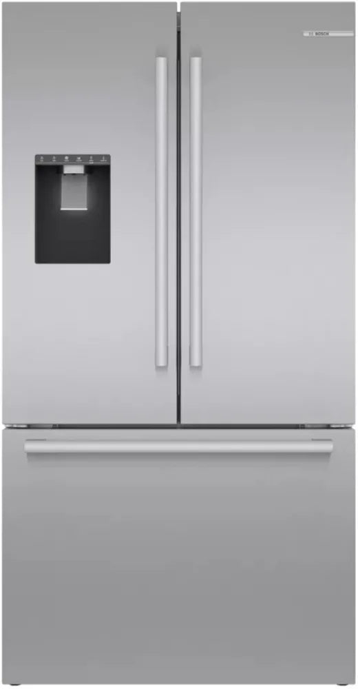 Bosch 500 Series B36CD50SNS 36 Inch Freestanding French Door Smart Refrigerator with 21.6 Cu. Ft. Total Capacity, Counter Depth, External Ice/Water Dispenser, Ice Maker, UltraClarityPro™, Home Connect™, MultiAirFlow®, Ice System: Stainless Steel