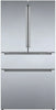 Bosch 800 Series B36CL80ENS 36 Inch Counter Depth French Door Smart Refrigerator with 20.5 Cu. Ft. Capacity, Home Connect, Dual Freezer Drawers, Ice Maker, Touch Control Panel, and Humidity-Controlled Drawers: Integrated Recessed Handle