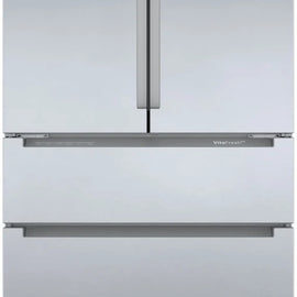 Bosch 800 Series B36CL80ENS 36 Inch Counter Depth French Door Smart Refrigerator with 20.5 Cu. Ft. Capacity, Home Connect, Dual Freezer Drawers, Ice Maker, Touch Control Panel, and Humidity-Controlled Drawers: Integrated Recessed Handle