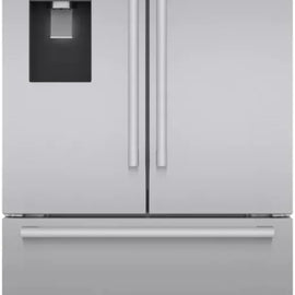 Bosch 500 Series B36FD50SNS 36 Inch Freestanding French Door Smart Refrigerator with 26 cu. ft. Total Capacity, QuickIce Pro System™, UltraClarityPro™, Home Connect™, External Ice/Water Dispenser, AirFresh® Filter, and ENERGY STAR®: Stainless Steel