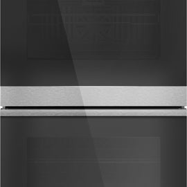 Cafe Modern Glass Collection CTD90DM2NS5 30 Inch Double Convection Smart Electric Wall Oven with 10 Cu. Ft. Total Oven Capacity, True European Convection Oven, Self-Clean, Steam Clean Option, Sabbath Mode, Proof Mode, Warm Mode: Silver