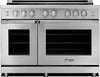 Dacor Professional HGPR48SNG 48 Inch Freestanding Professional Gas Range with 6 Sealed Burners, Double Oven, 8 Cu. Ft. Total Capacity, Continuous Grates, Self Clean, Three-Part Convection System, and SimmerSear Burners: Stainless Steel, Natural Gas