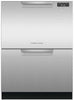 Fisher & Paykel DishDrawer Series DD24S 24 Inch Full Console Double DishDrawer™ with 14 Place Setting Capacity, 6 Wash Cycles, 6 Wash Programs, 45 dBA Silence Rating, Cutlery Basket, Easy to Load, SmartDrive™ Technology, Ergonomic Design: Stainless Steel